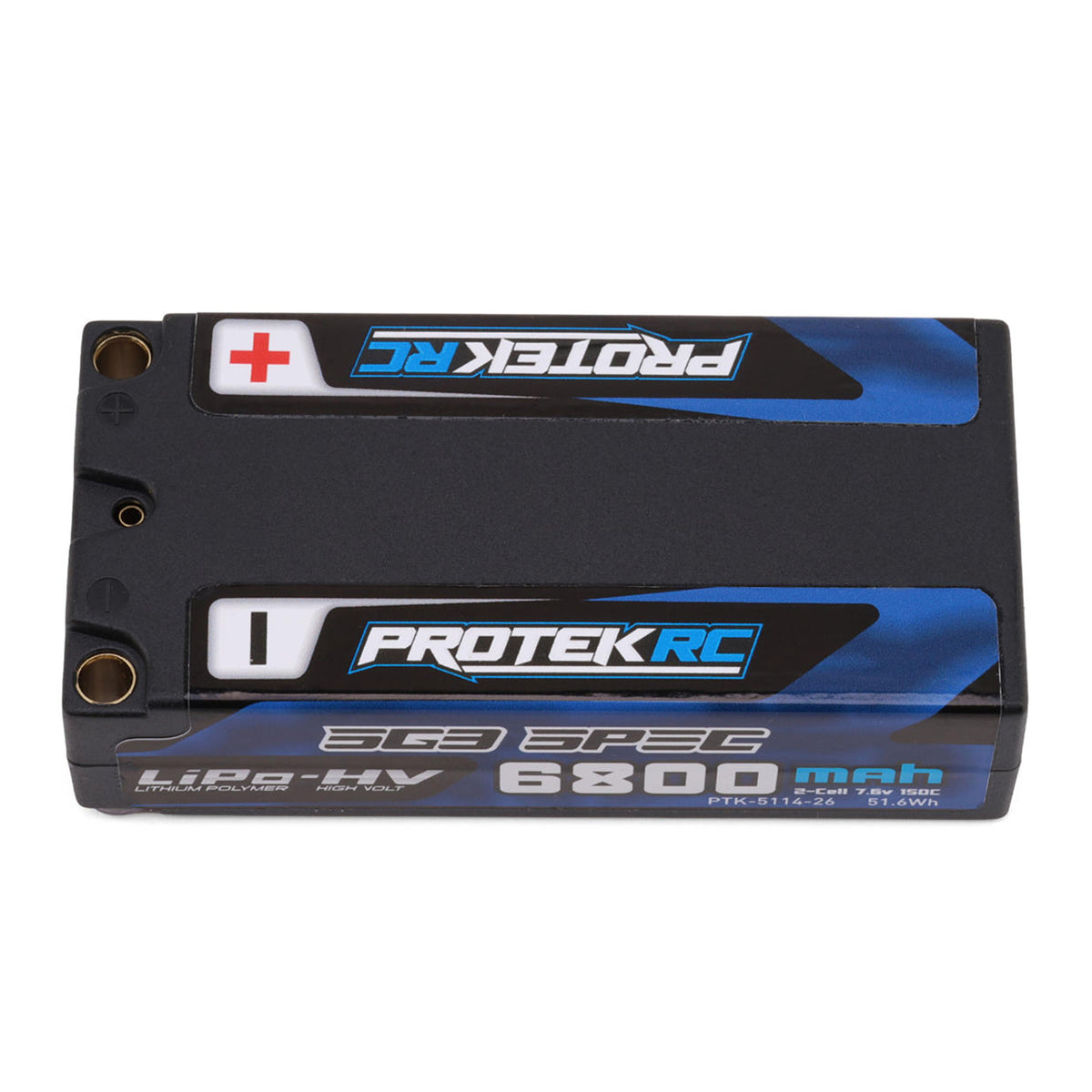 ProTek RC 2S 150C Low IR SG3 HV Shorty LiPo Battery (7.6V/6800mAh) w/5mm Connectors (ROAR Approved)