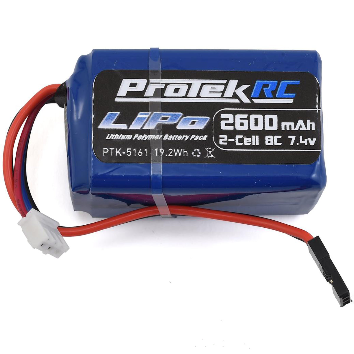 ProTek RC LiPo Hump/Short Receiver Battery Pack (Kyosho/Tekno) (7.4V/2600mAh) (w/Balancer Plug)