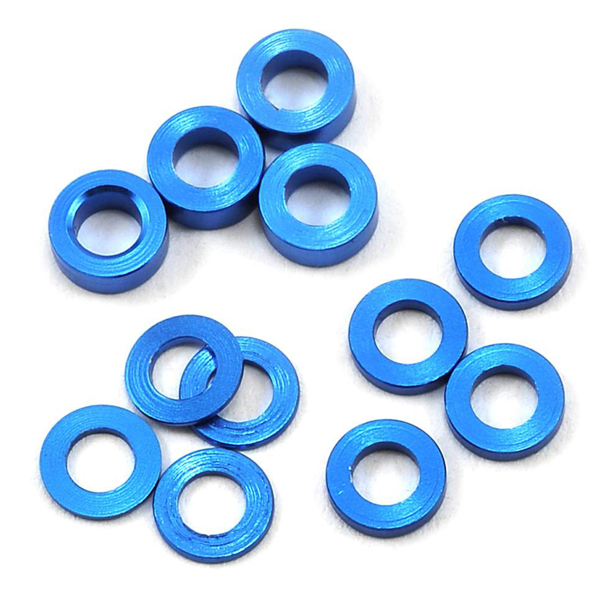 ProTek RC Aluminum Ball Stud Washer Set (Blue) (12) (0.5mm, 1.0mm & 2.0mm)