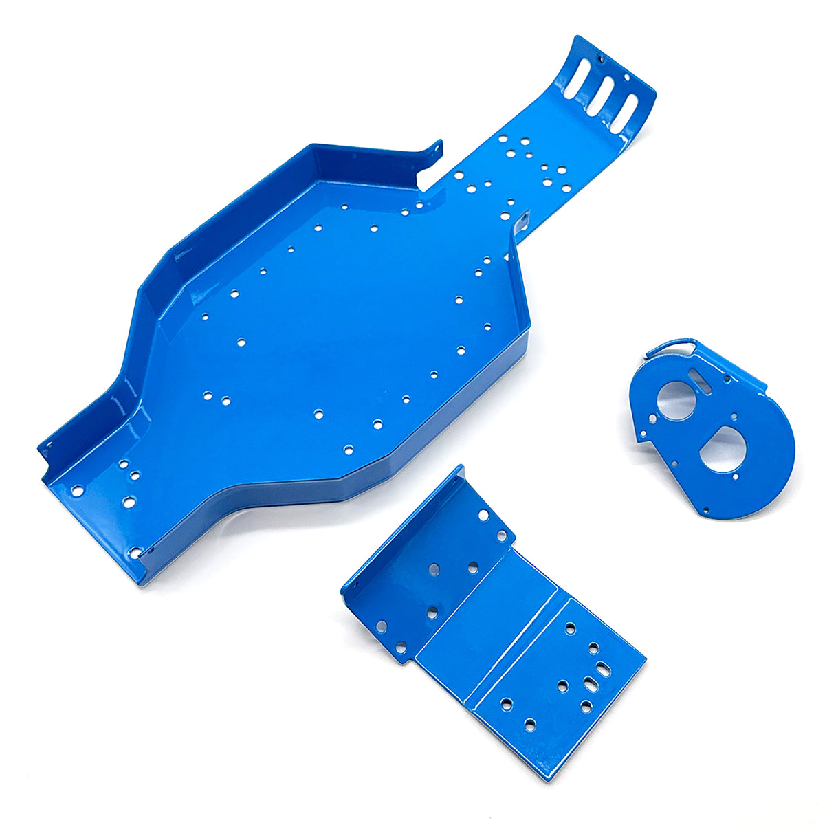 Racer's Edge Team Associated Authentic RC10 Chassis - Powdercoated in Retro Blue