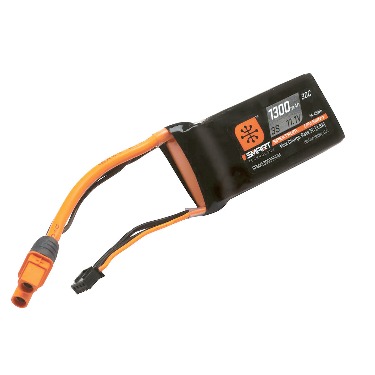 Spektrum RC 1300mAh 3S 11.1V Smart LiPo Battery 30C IC3