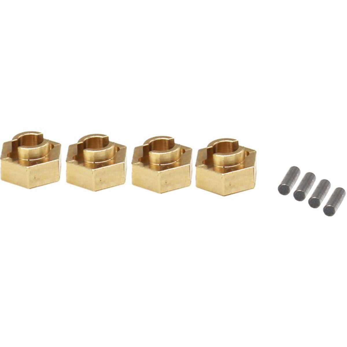 Hot Racing Brass Stock Wheels Hub, 7mm Hex, for SCX24
