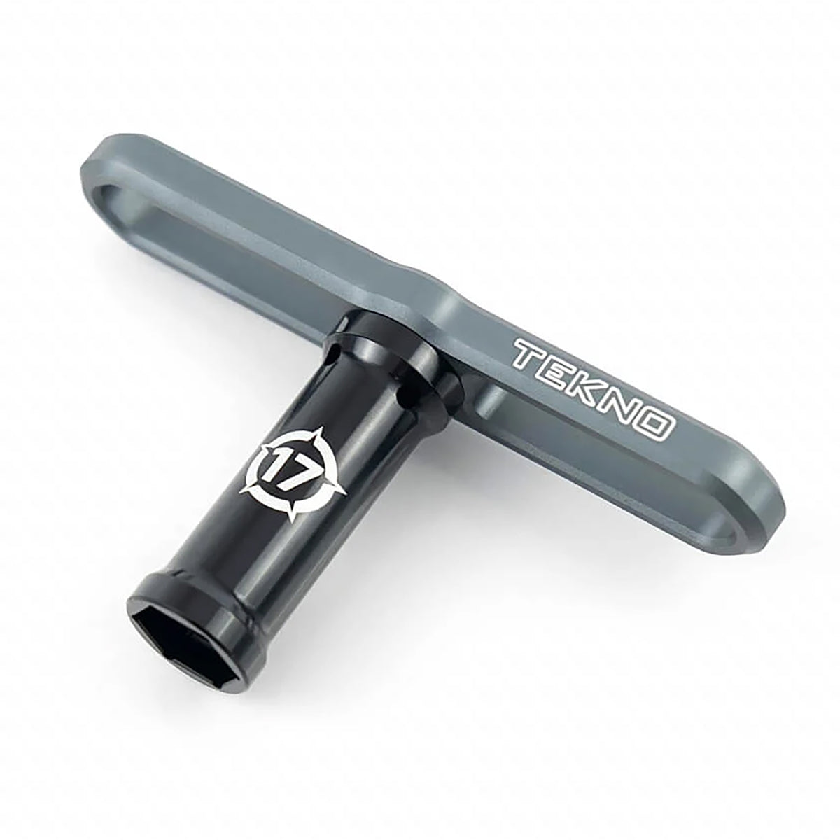 Tekno RC 17mm Wheel Wrench and Shock Cap Tool (long shank, aluminum)