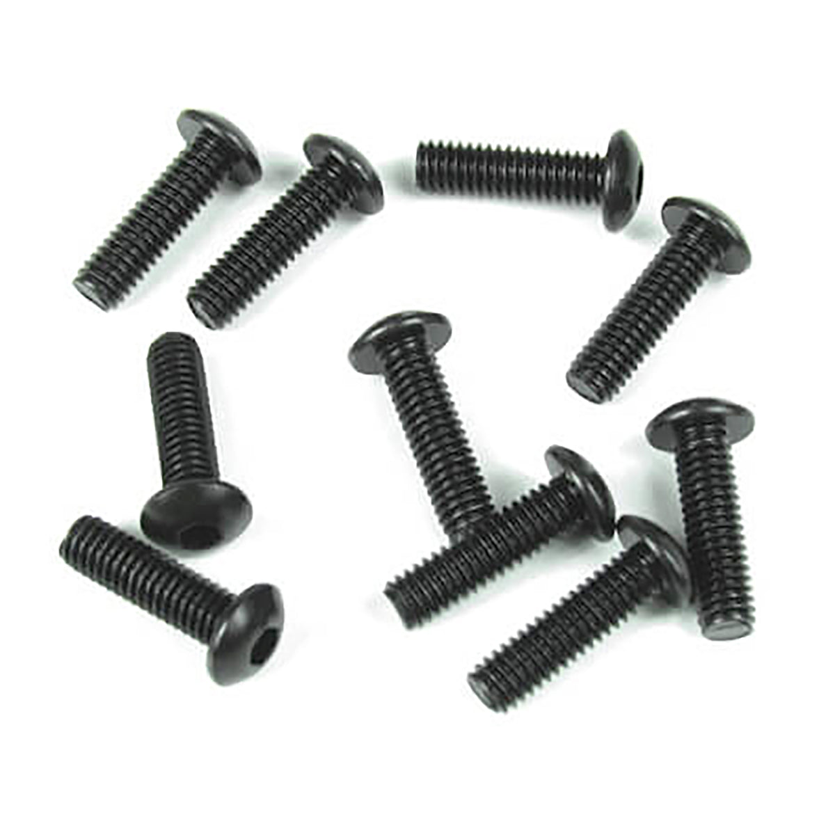 Tekno RC M4x12mm Button Head Screws (black, 10pcs)