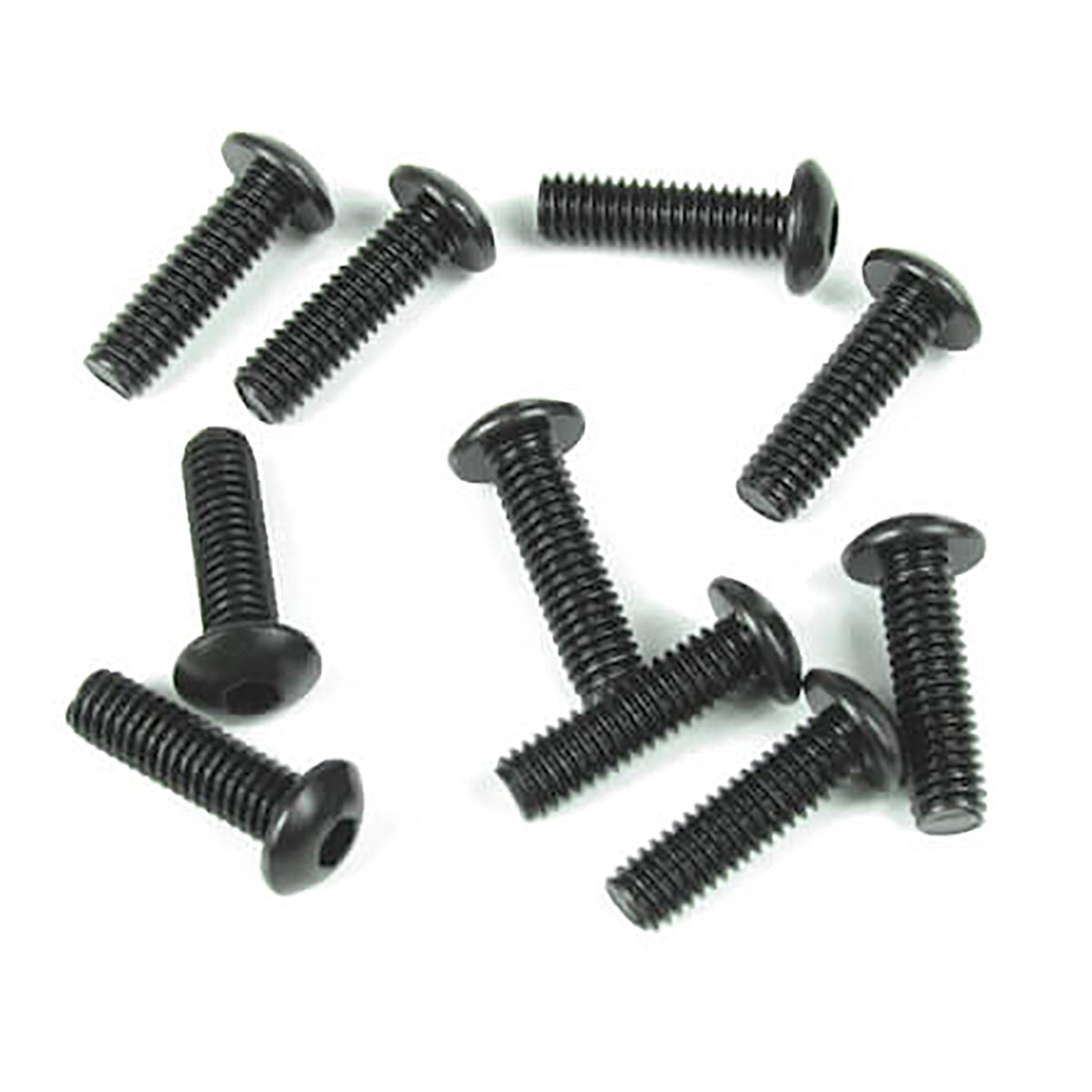 Tekno RC M4x14mm Button Head Screws (black, 10pcs)