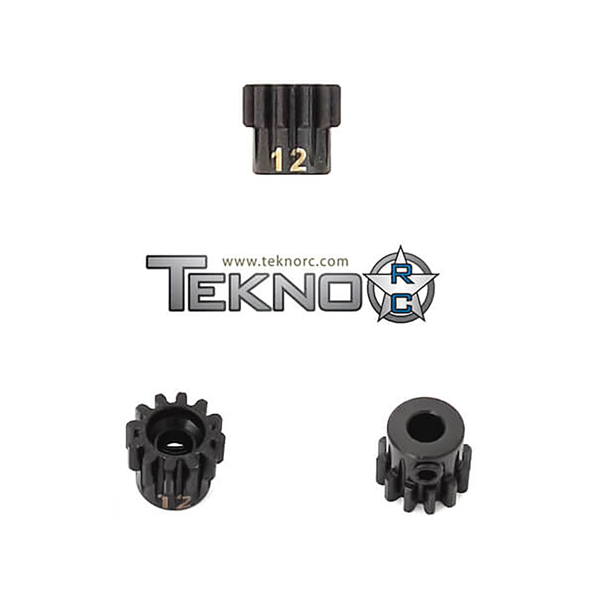 Tekno RC Pinion Gear 12T, MOD1, 5mm Bore, M5 Set Screw