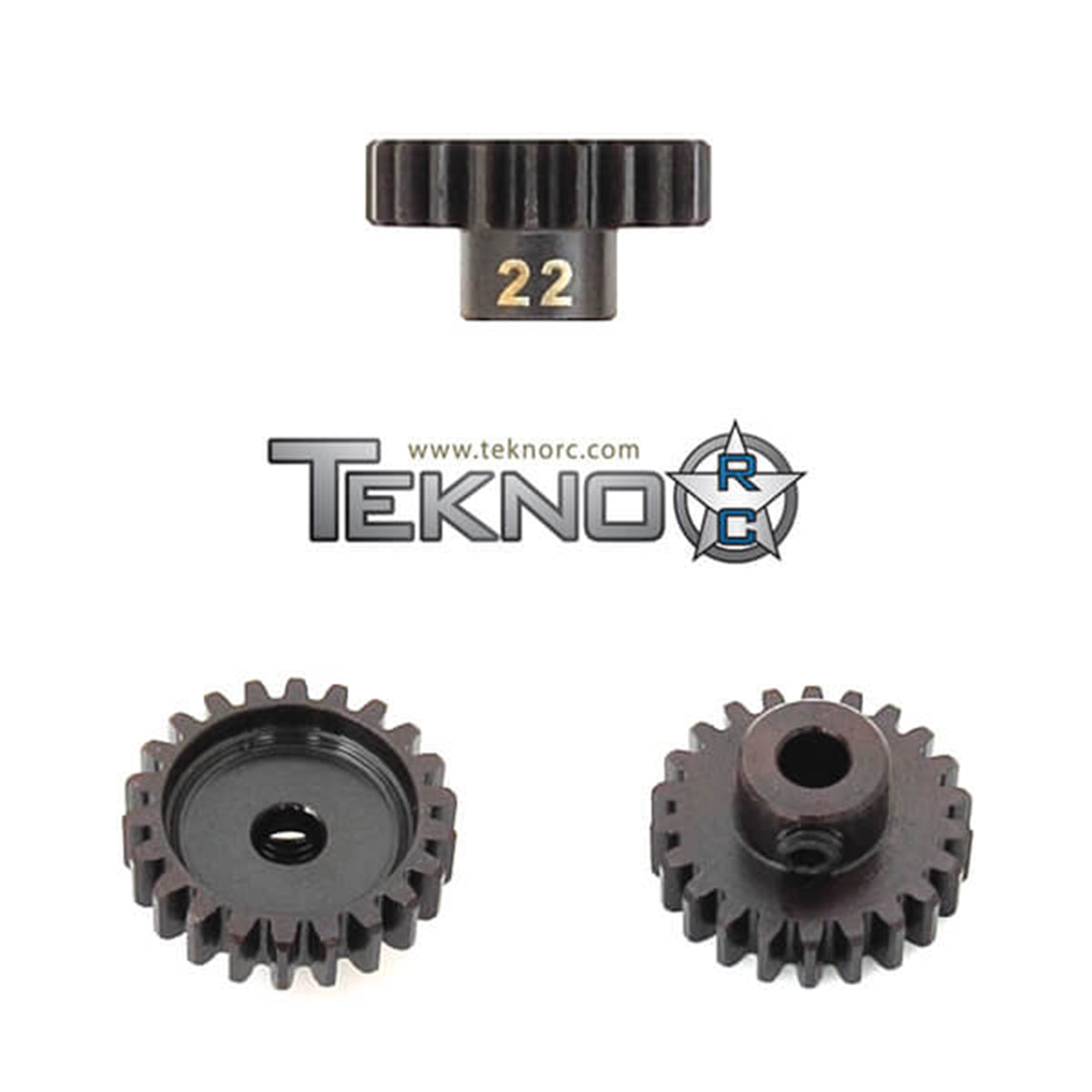 Tekno RC Pinion Gear 22T, MOD1, 5mm Bore, M5 Set Screw