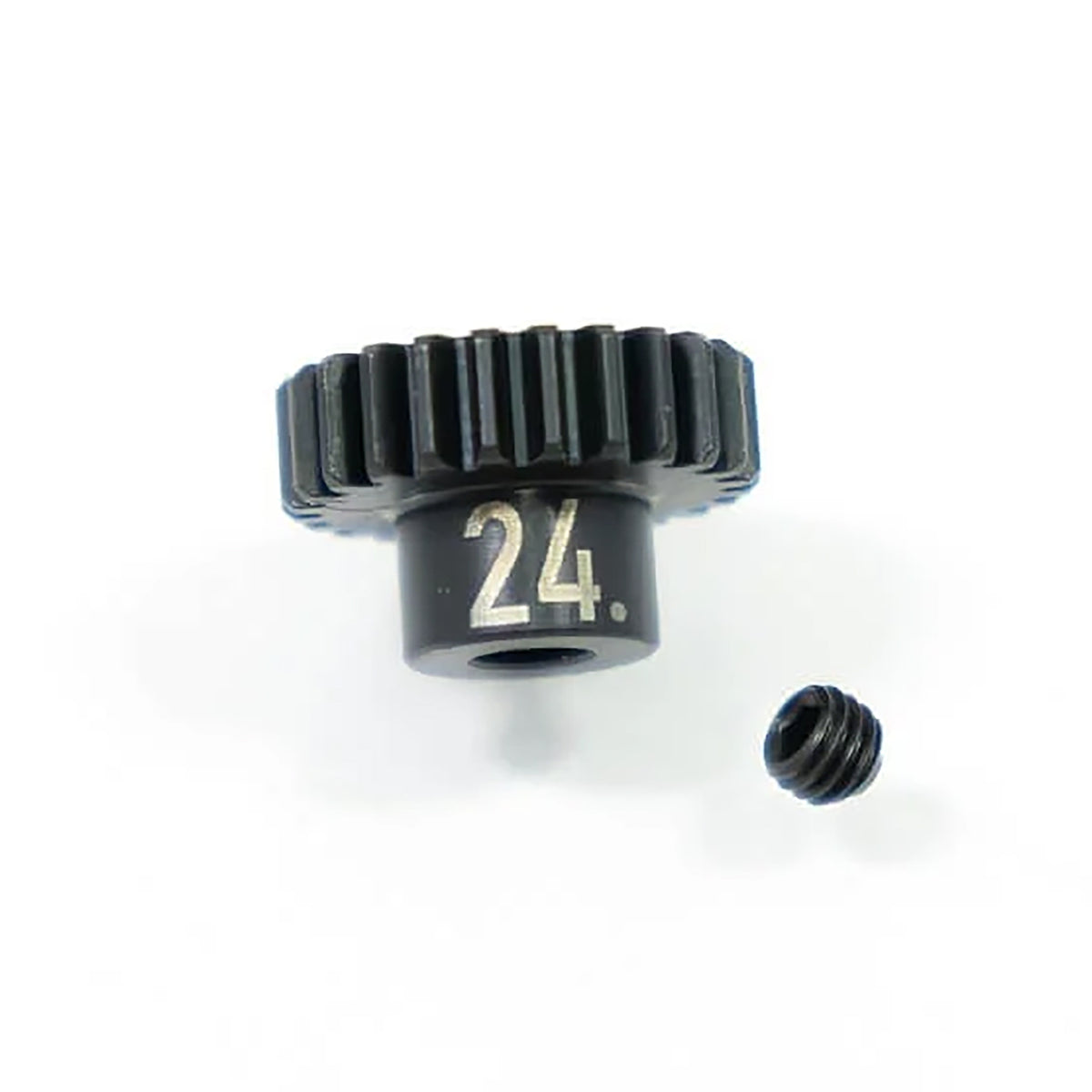 Tekno RC Pinion Gear 24T, Steel MOD 0.8, 5mm Bore, M5 Set Screw