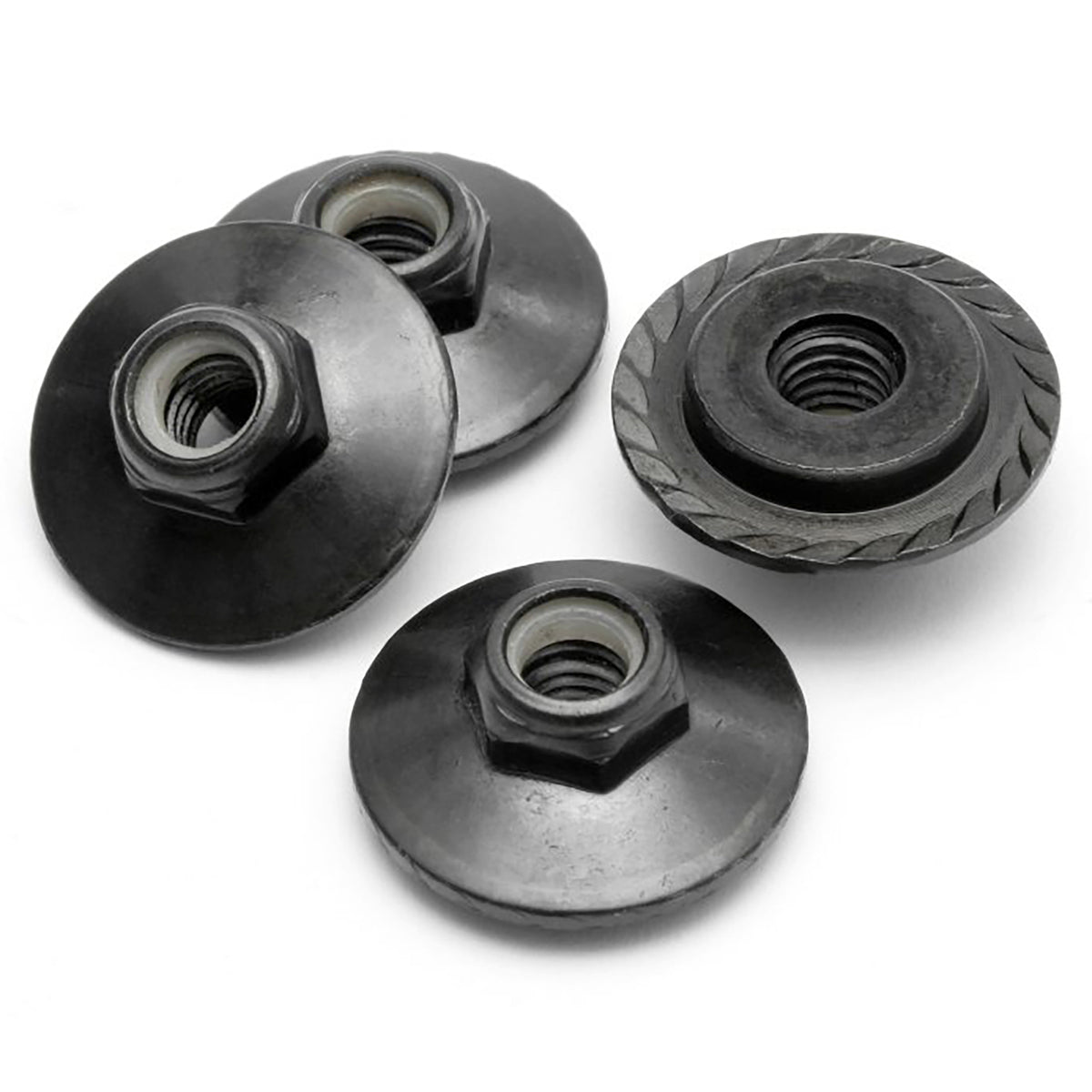 HPI Flanged Lock Nut M5X8mm Black/4pcs