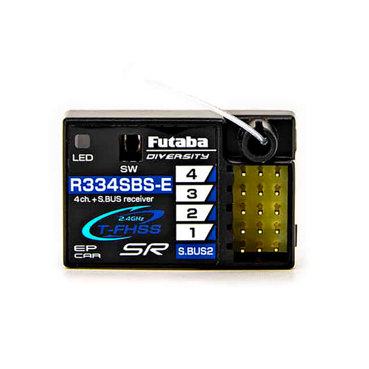 Futaba R334SBS-E T-FHSS SR S.Bus2 4-Channel 2.4GHz Receiver (Electric Models Only)