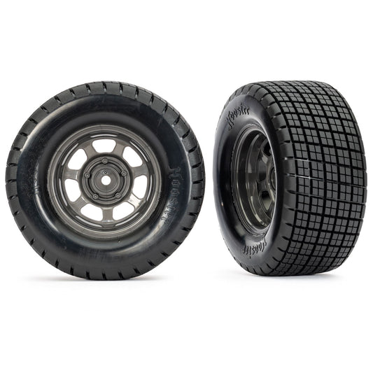 Traxxas Premounted Tires & Wheels Dirt Oval Hoosier 2wd Front