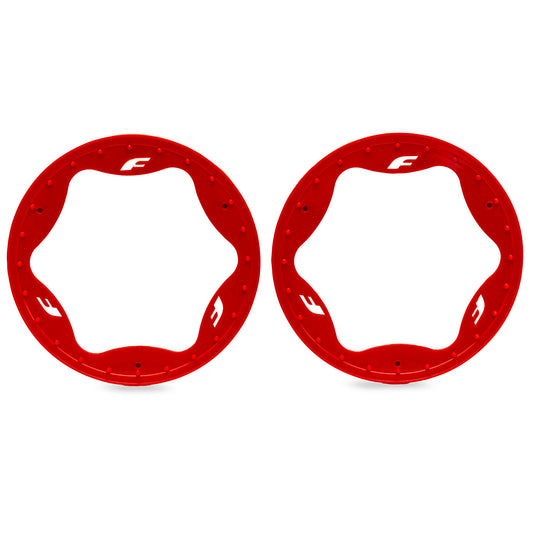 Traxxas 4.3" Red Funco Rear Beadlock Rings (2)