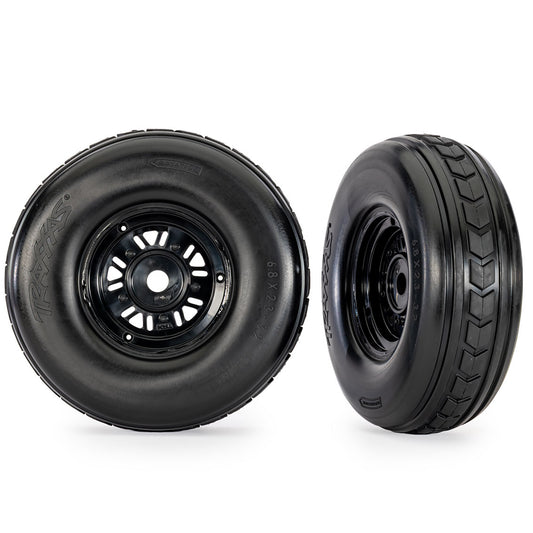 Traxxas 3.2" Funco Black Front Wheels & Arrow Tires (2)