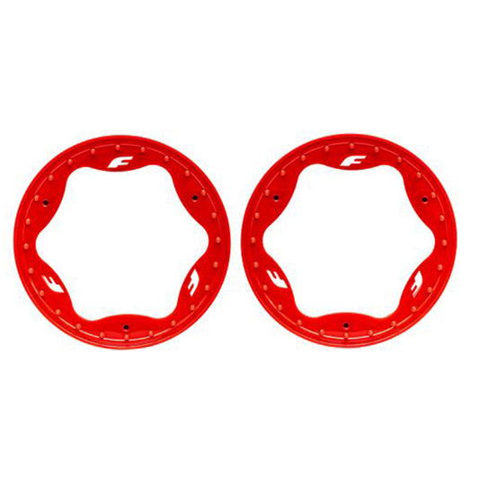 Traxxas 3.5" Red Funco Front Beadlock Rings (2)