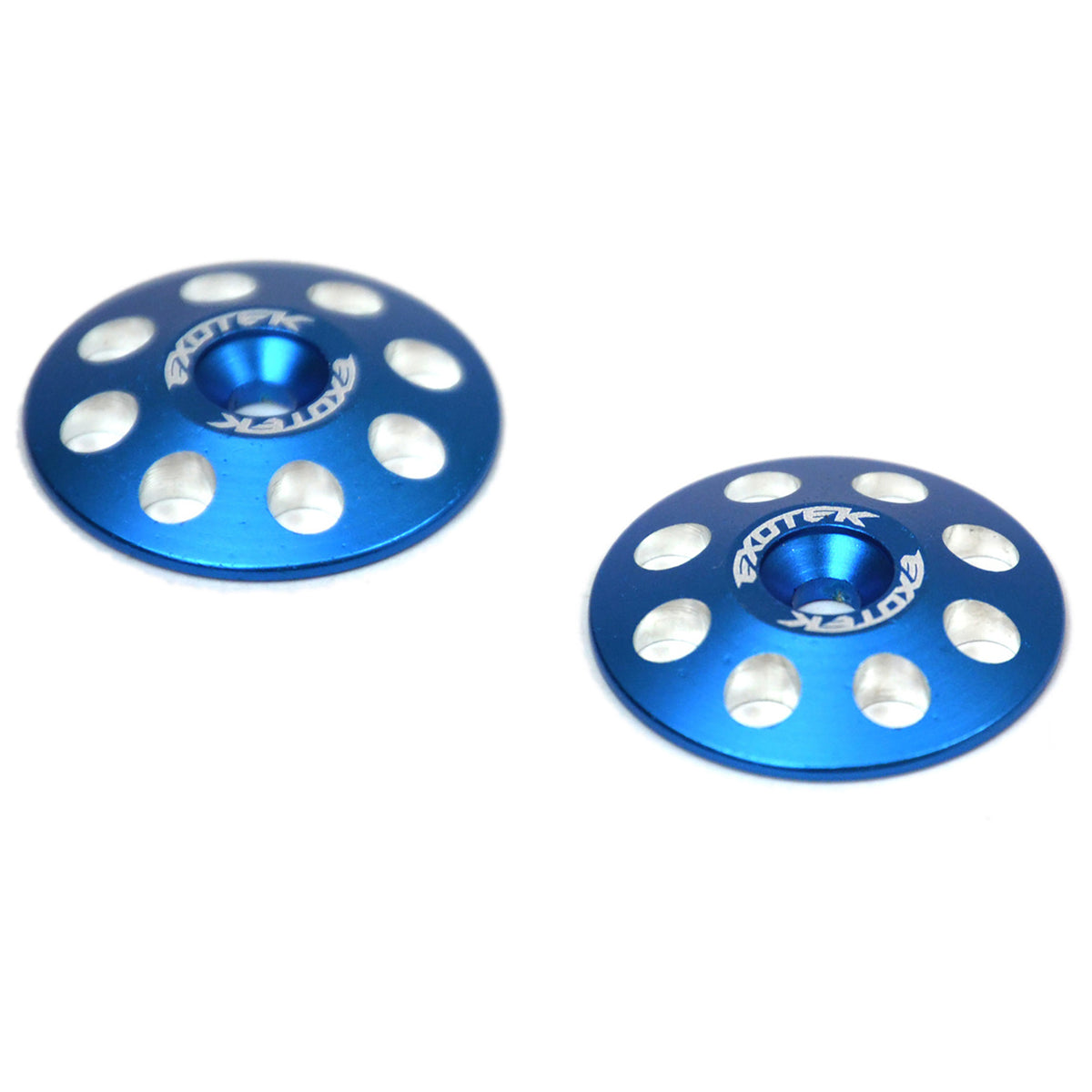 Exotek 1/8 Buggy XL Wing Buttons, 22mm (2), Blue