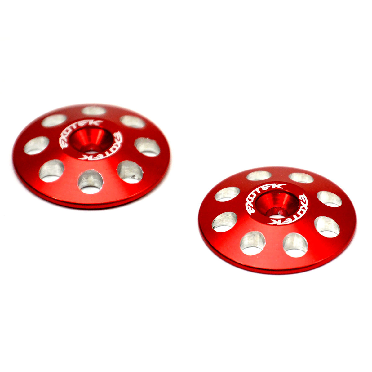 Exotek 1/8 Buggy XL Wing Buttons, 22mm (2), Red