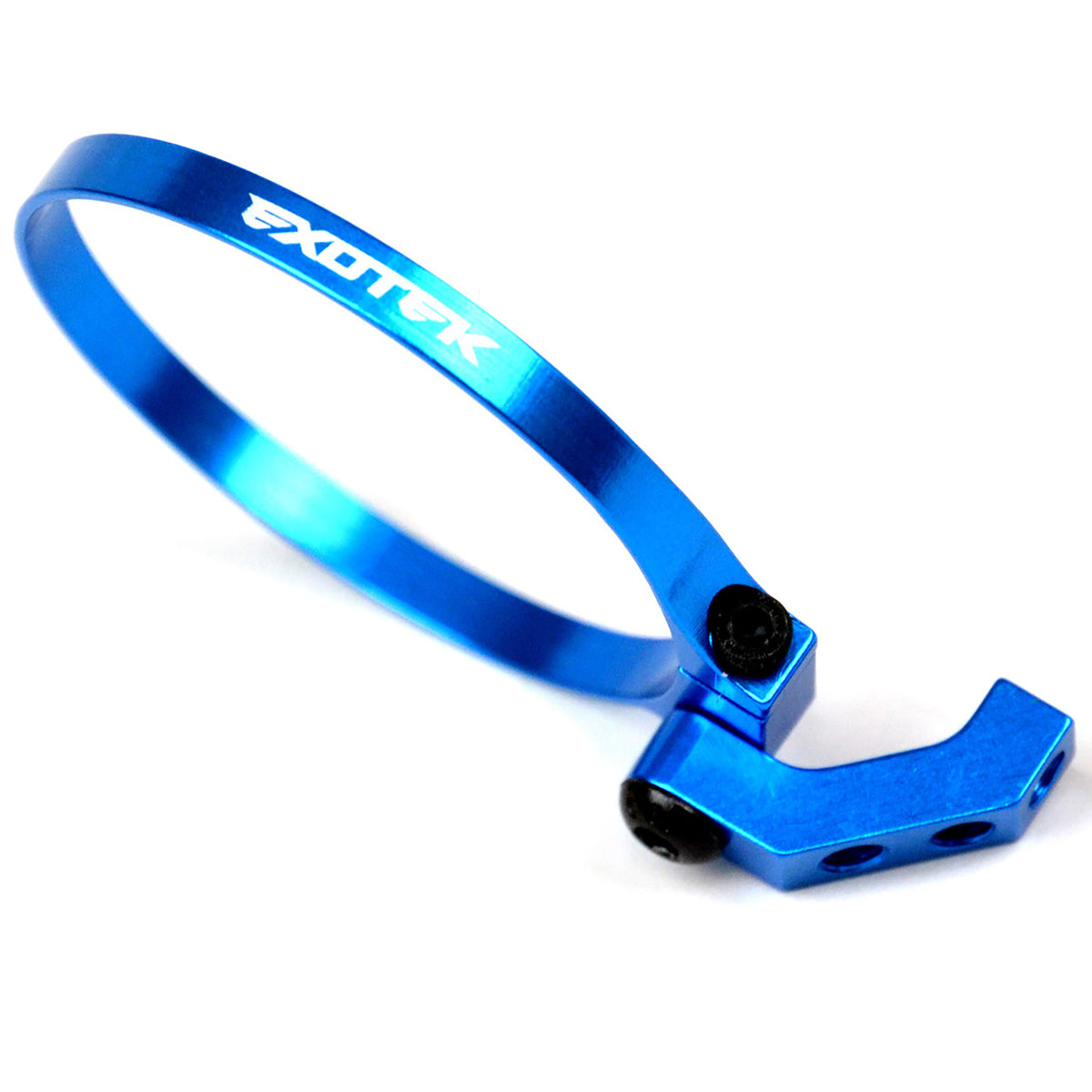 Exotek Fan Mount-Clamp On Set, Angled for 1/10 Buggies, Trucks, and Sedans (Blue)