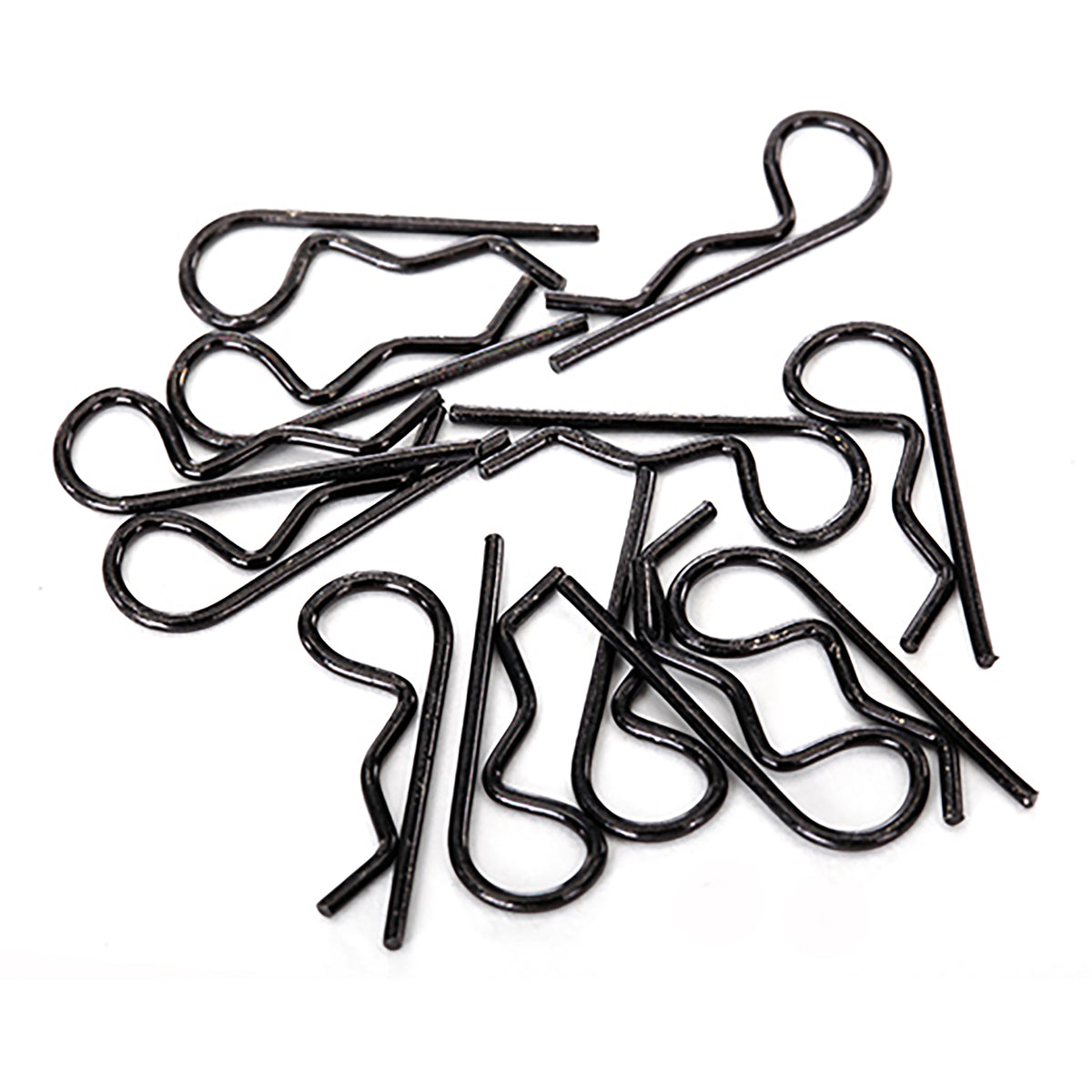 Traxxs Body Clips, Black (12) (Standard Size)