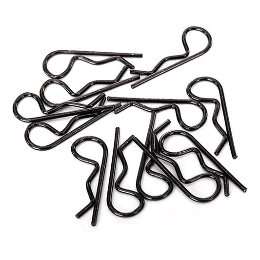 Traxxs Body Clips, Black (12) (Standard Size)
