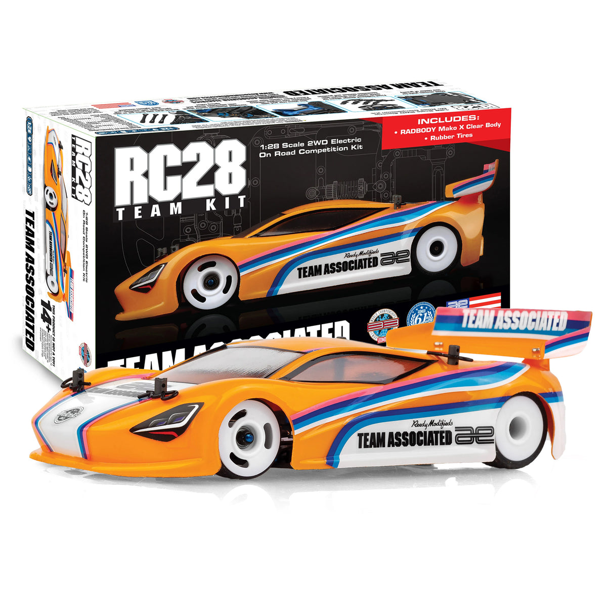 Team Associated RC28 Team Kit w/Body & Tires