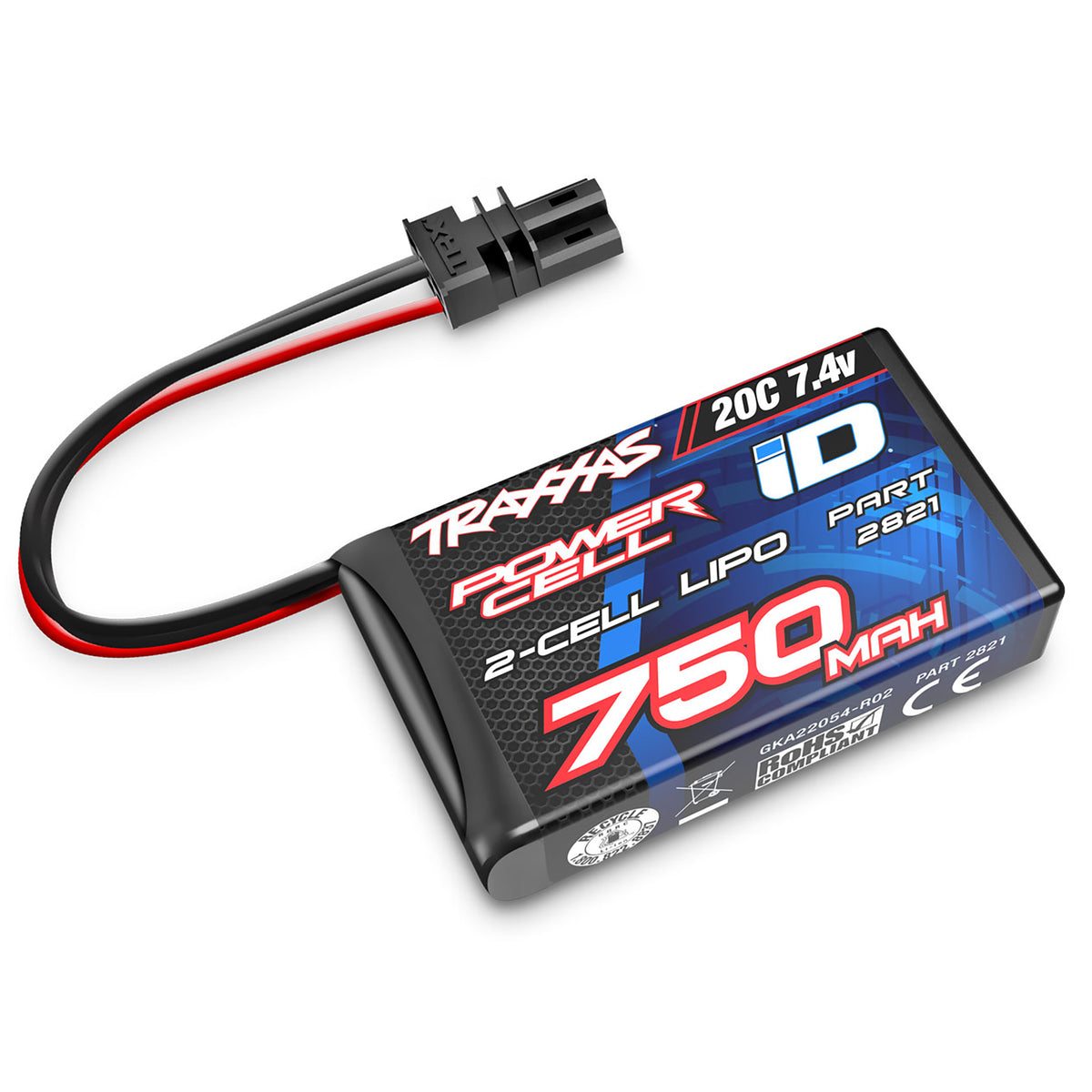 Traxxas 2S Power Cell 20C Lipo Battery w/iD Connector (7.4V/750mAh)