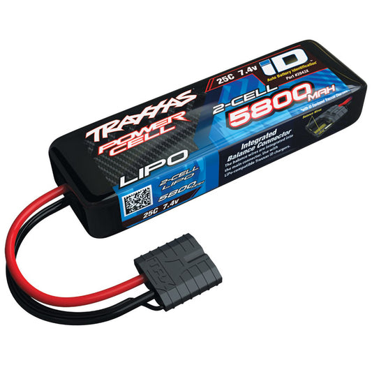 Traxxas 2S Power Cell 25C LiPo Battery w/iD Traxxas Connector (7.4V/5800mAh)