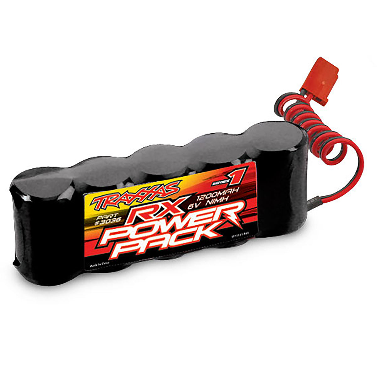 Traxxas 1200 mAh 6 Volt 5-Cell NiMH Receiver Flat Battery