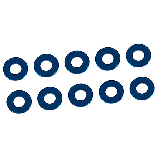 Team Associated Washers, 7.8x3.5x0.5mm, Blue Aluminum