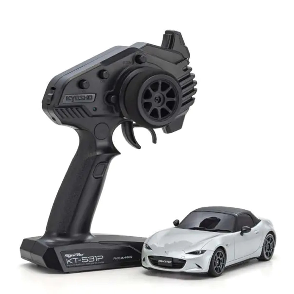 Kyosho MR-03 Mini-Z RWD ReadySet w/Mazda Roadster Body (Ceramic Silver) w/KT-531P 2.4GHz Radio