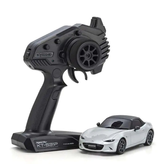 Kyosho MR-03 Mini-Z RWD ReadySet w/Mazda Roadster Body (Ceramic Silver) w/KT-531P 2.4GHz Radio
