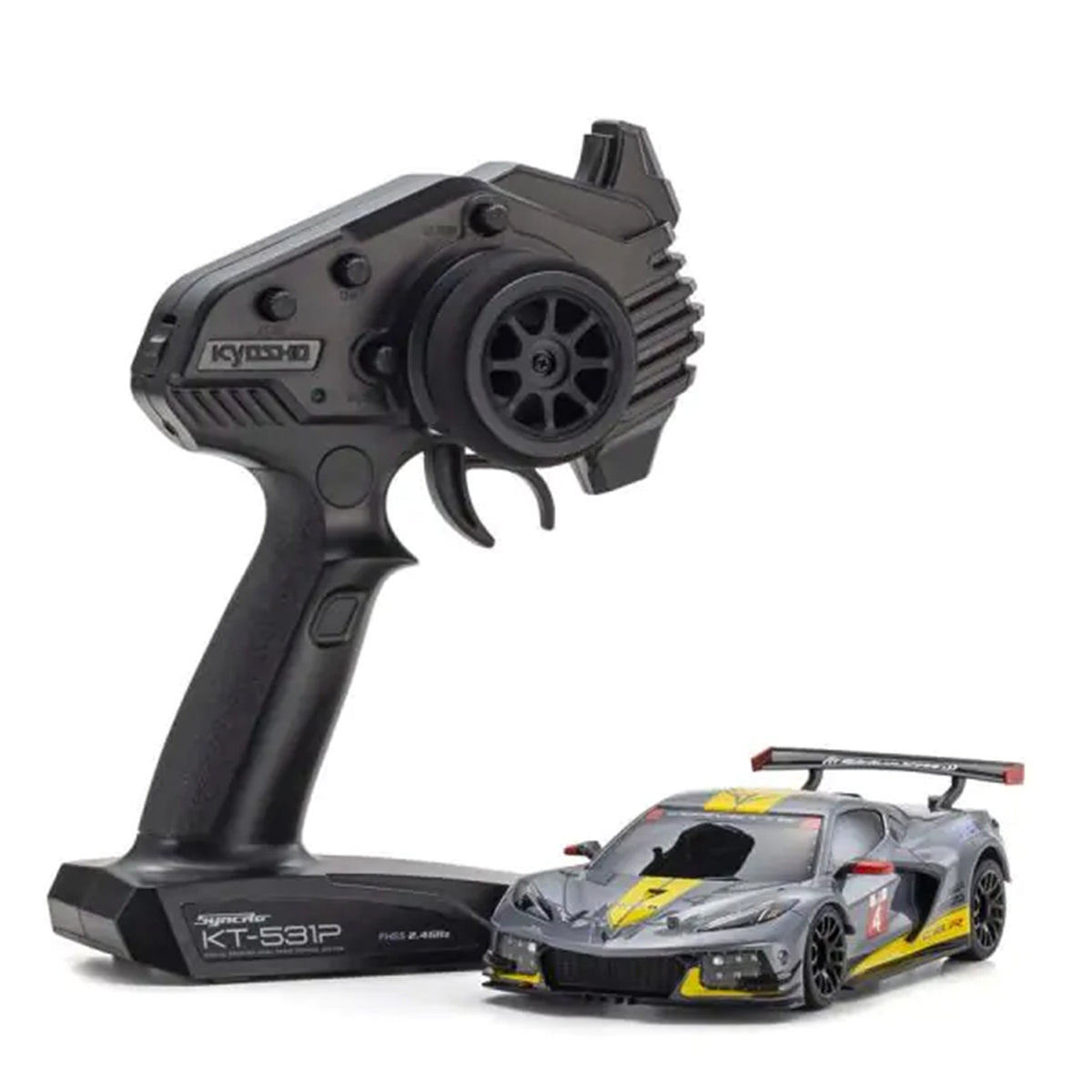 Kyosho MR-03 Mini-Z RWD Series Ready Set Chevrolet® Corvette® C8.R Gunmetal w/KT-531P 2.4GHz Radio