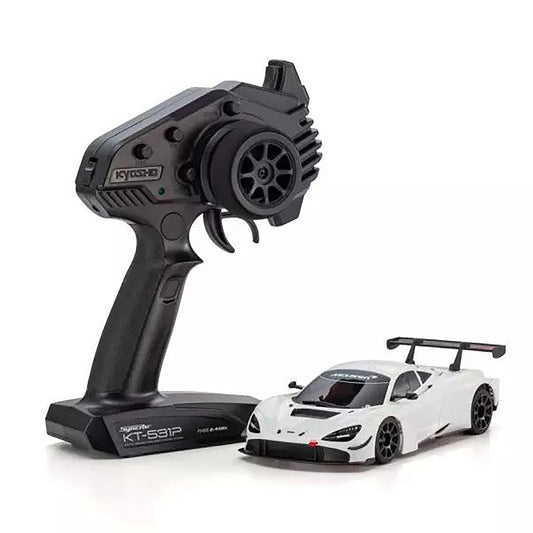 Kyosho MR-04 RWD Mini-Z Readyset w/McLaren 720S GT3 Body (White) w/KT-531P 2.4GHz Radio