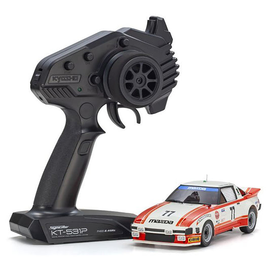 Kyosho MR-04 RWD Mini-Z Readyset w/Mazda Savanna RX-7 (SA22C) "1979 Daytona Car No.77"  w/KT-531P 2.4GHz Radio