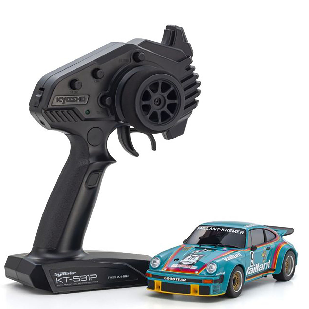 Kyosho MR-04 RWD Mini-Z Readyset w/Porsche 934 RSR Turbo 1976 Vaillant #9 w/KT-531P 2.4GHz Radio