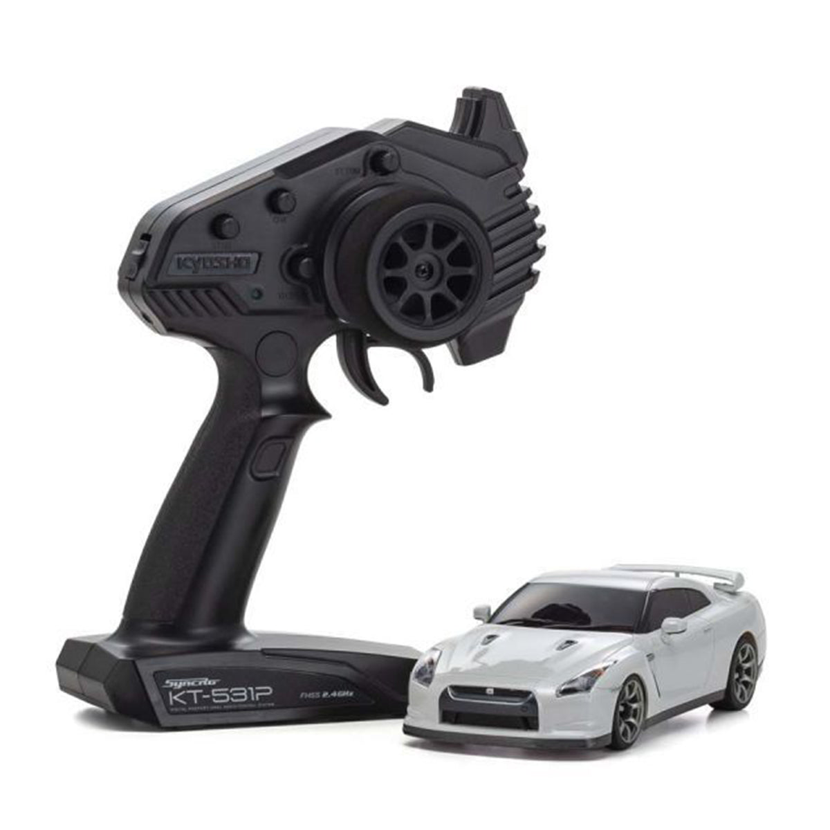 Kyosho MA-020 AWD Mini-Z ReadySet w/Nissan GT-R R35 Body (White) & KT-531P 2.4GHz Radio