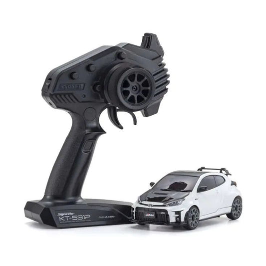 Kyosho MA-020 Mini-Z AWD Toyota GRMN Yaris Circuit Package White Pearl w/KT-531P 2.4GHz Radio