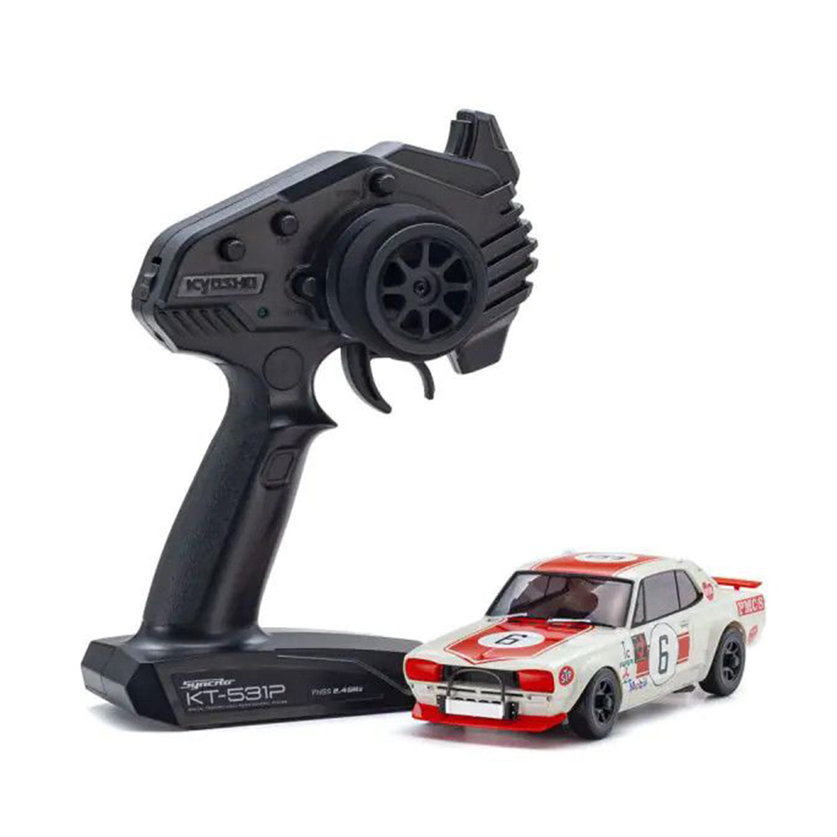 Kyosho MA-020 AWD Mini-Z ReadySet w/Nissan Skyline 2000GT-R (KPGC10) Racing 1972 No. 5 w/KT-531P 2.4GHz Radio