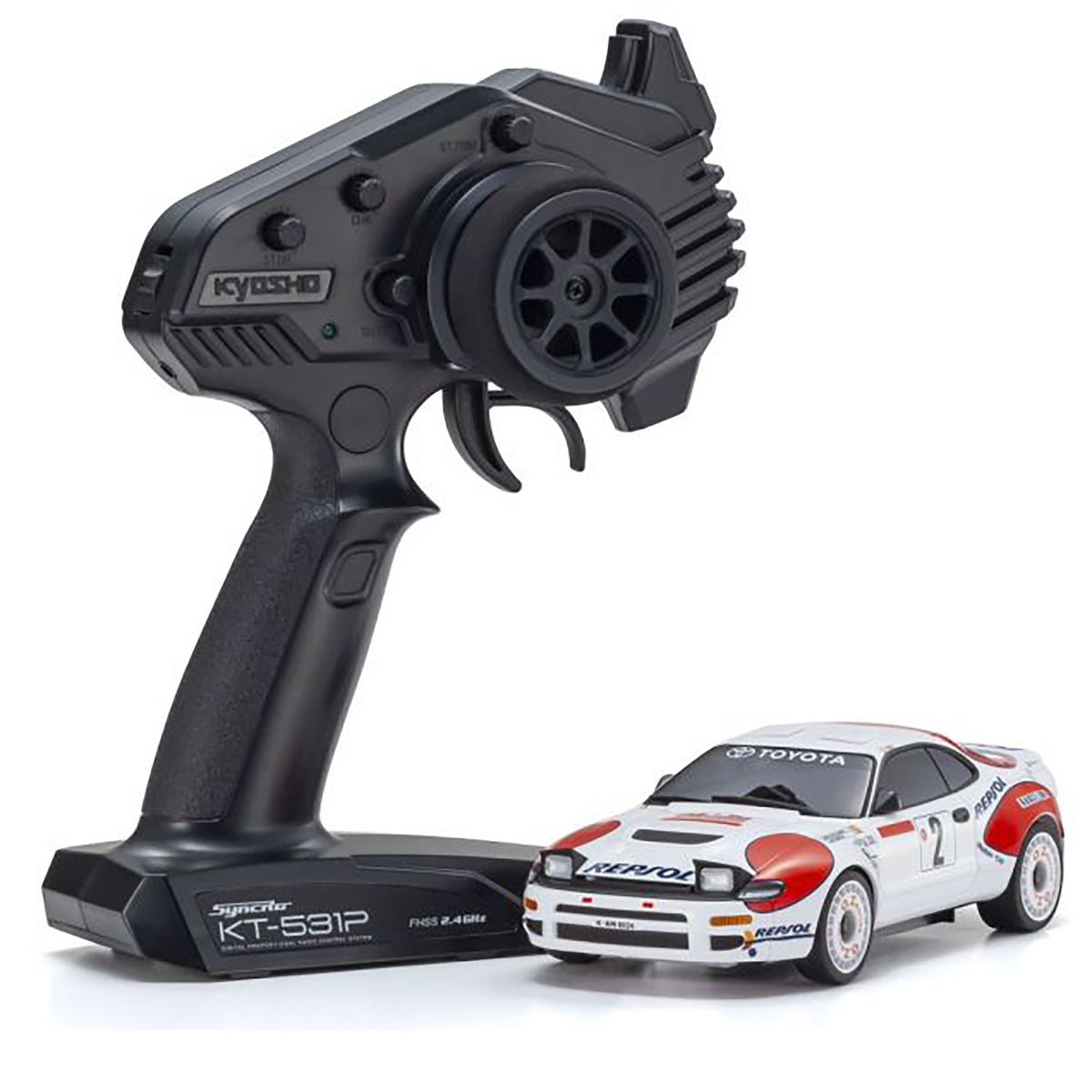 Kyosho MA-020 AWD Mini-Z ReadySet w/Toyota Celica Turbo 4WD No.2 WRC 1992 Carlos Sainz w/KT-531P 2.4GHz Radio