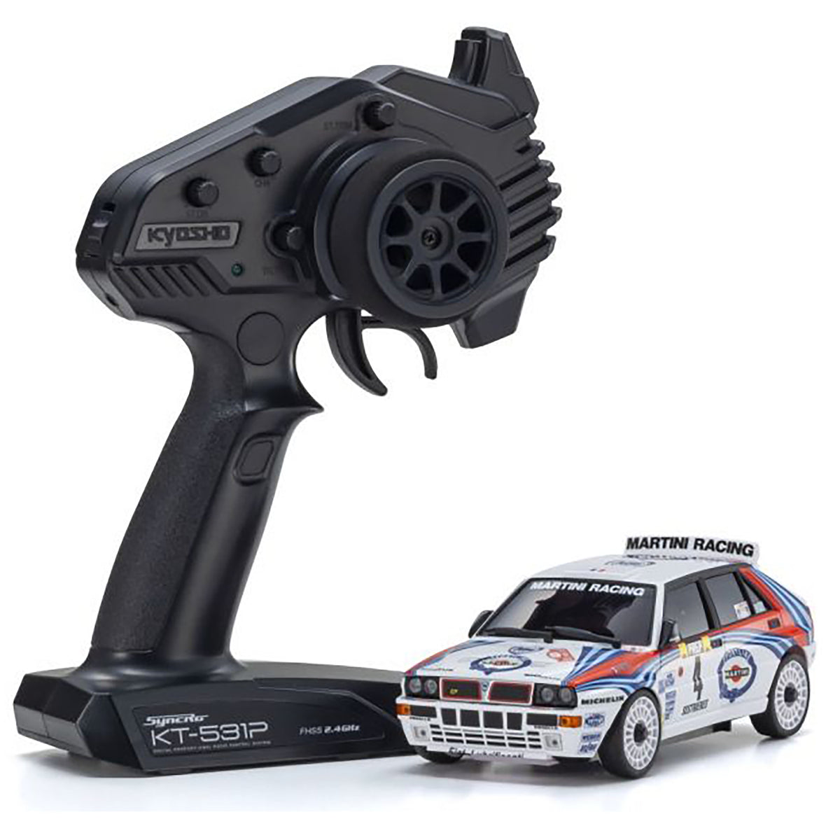 Kyosho MA-020 AWD Mini-Z ReadySet w/Lancia Delta No.4 1992 Monte Carlo Rally Winner , w/2.4GHz Radio