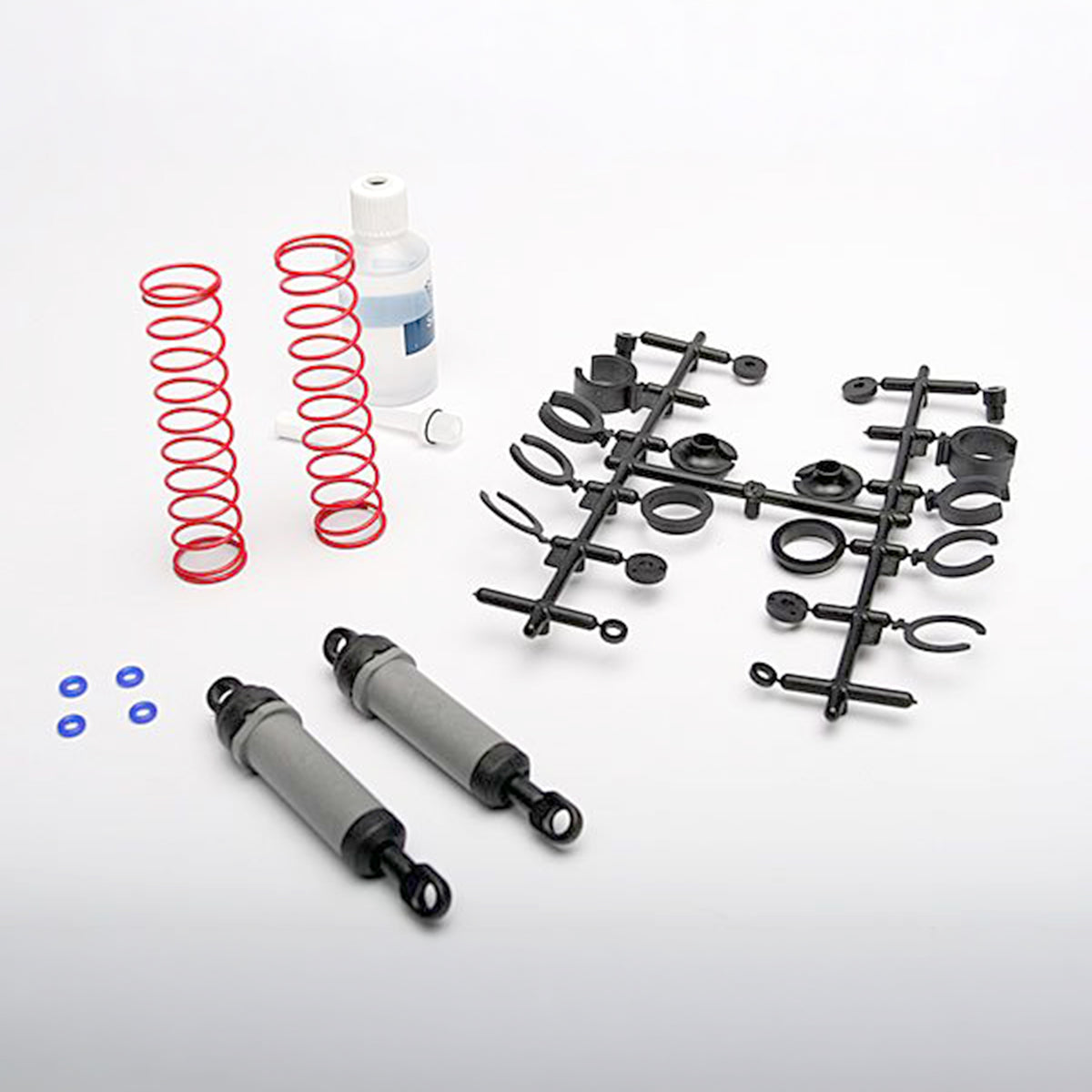 Traxxas Ultra Shocks (Gray) (XX-long) (Complete w/ spring pre-load spacers & springs) (rear) (2)