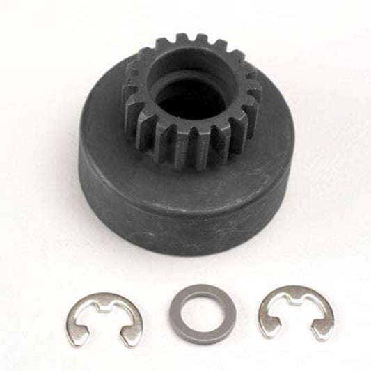 Traxxas Clutch Bell, (18-tooth)/ 5x8x0.5mm fiber washer (2)/ 5mm E-clip (requires #4609 - ball bearings, 5x10x4mm (2))