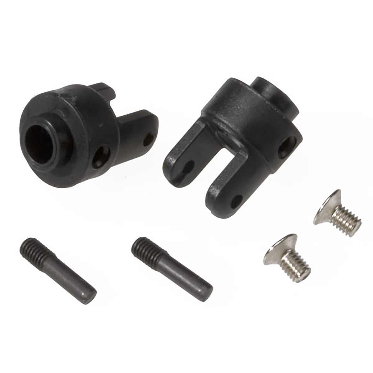 Traxxas Differential Output Yokes, Black (2)/ 3x5mm countersunk screws (2)/ screw pin (2)