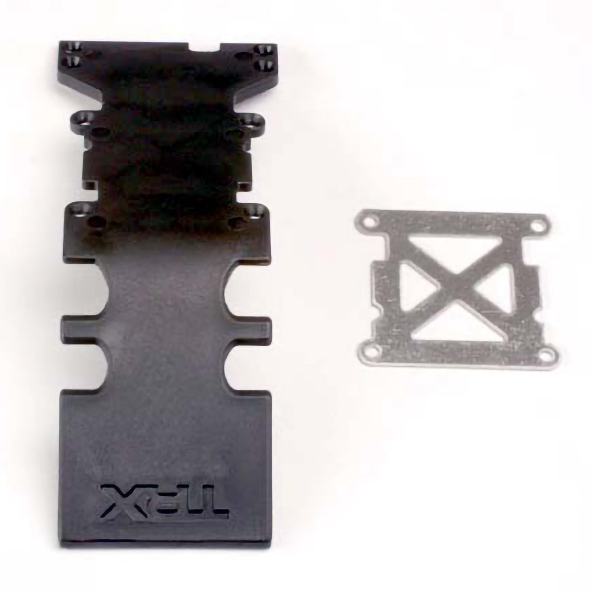 Traxxas Skidplate, Rear Plastic (black)/Stainless Steel Plate T-Maxx
