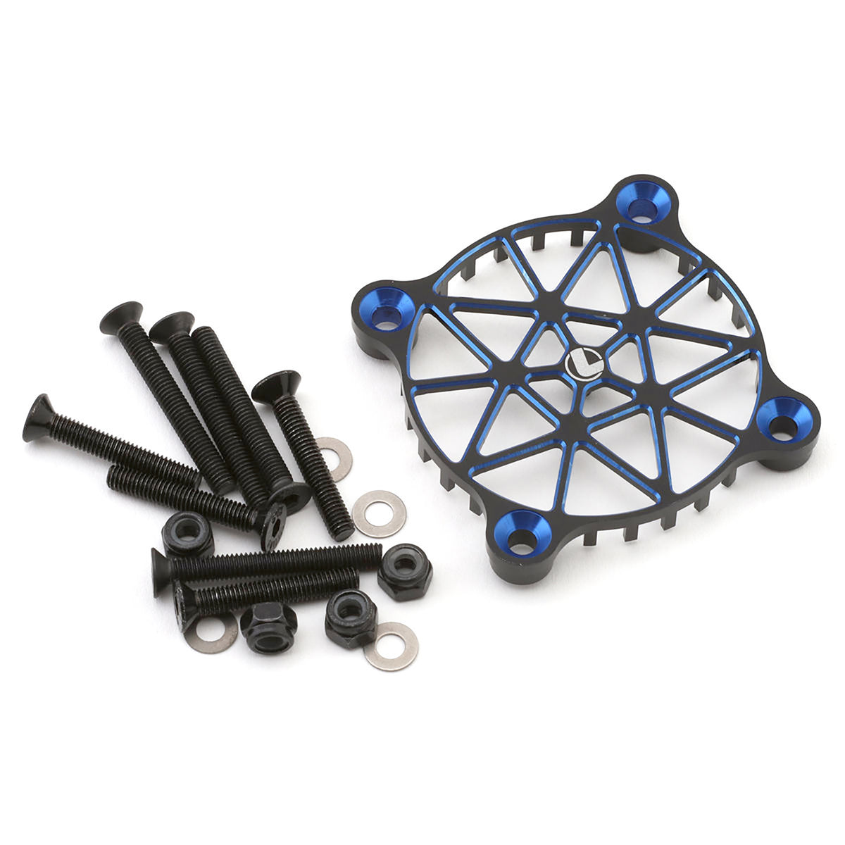 LRP WorksTeam Aluminum Fan Safety Mesh Guard (40mm) (Blue)
