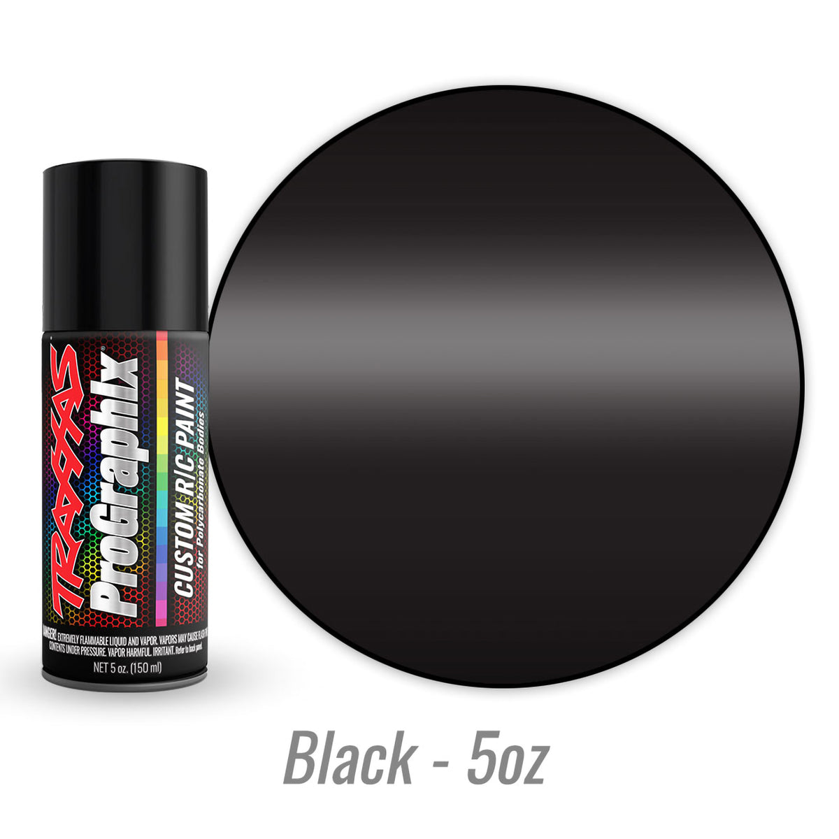 Traxxas ProGraphix Black Custom R/C Lexan Spray Paint (5oz)