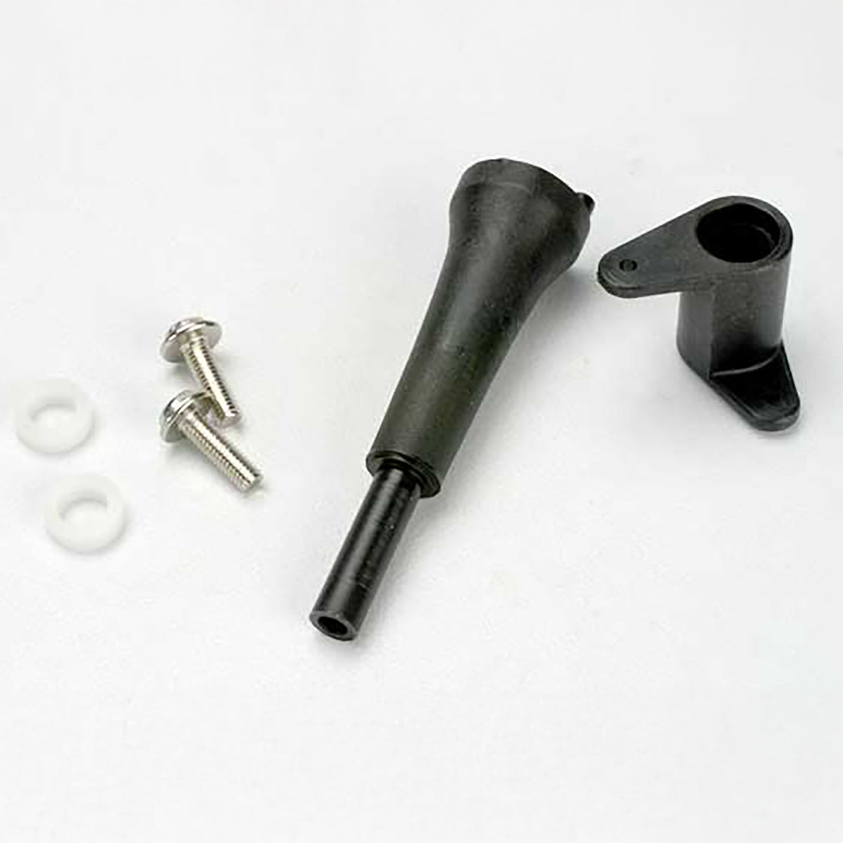Traxxas Slide Carb Linkage Bellcrank Post/ 5x8x2.5 plastic bushing (2)/ bellcrank/ 5x8x0.5 fiber washer (2)/ 3x10 WM