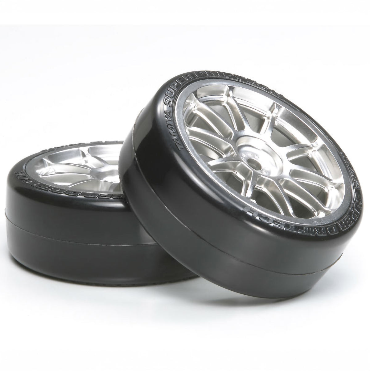 Tamiya RC Spoked Wheel w/SD (Super Drift) Tires 24mm 0mm offset (2pcs)