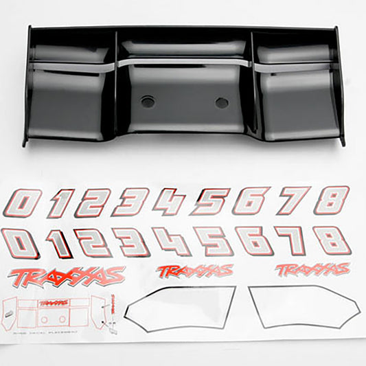 Traxxas Wing, Revo® (black)/ decal sheet