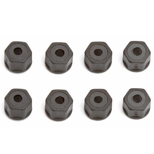 Team Associated Locknuts, 4-40/5-40, flanged, black nylon