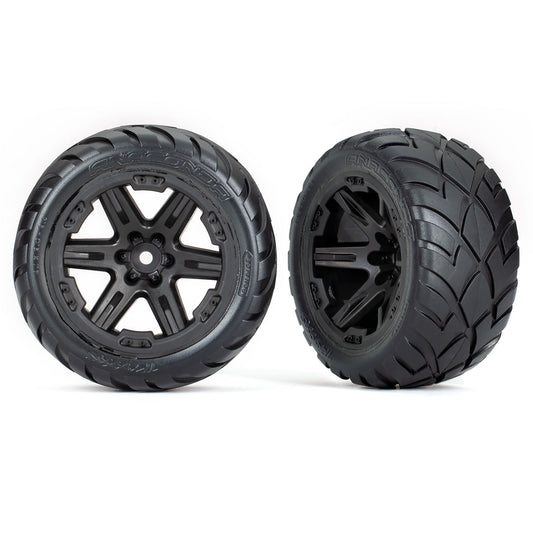 Traxxas RXT 2.8" Black Wheels & Anaconda Tires (2)